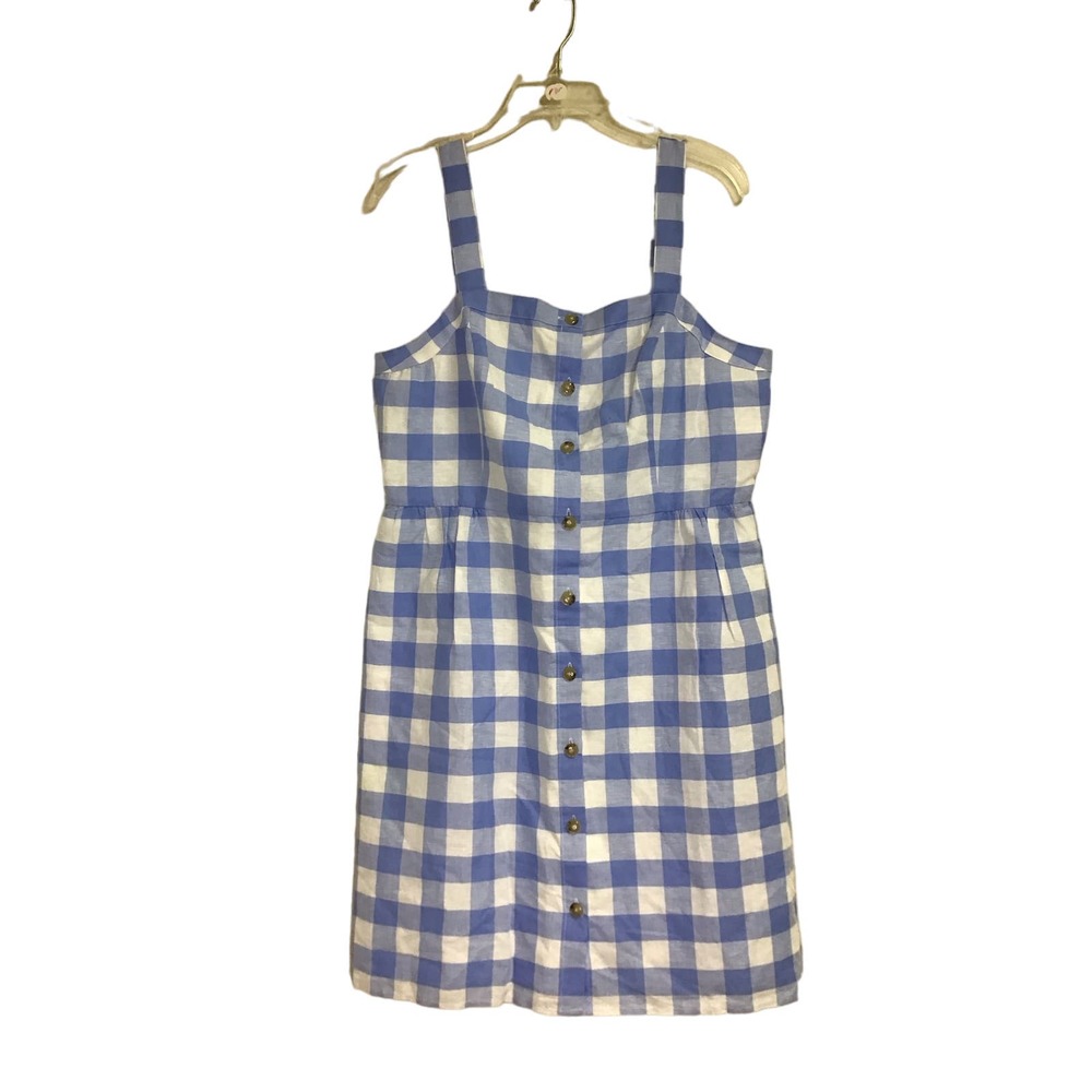 J. Crew Blue and White Picnic Dress Size 12